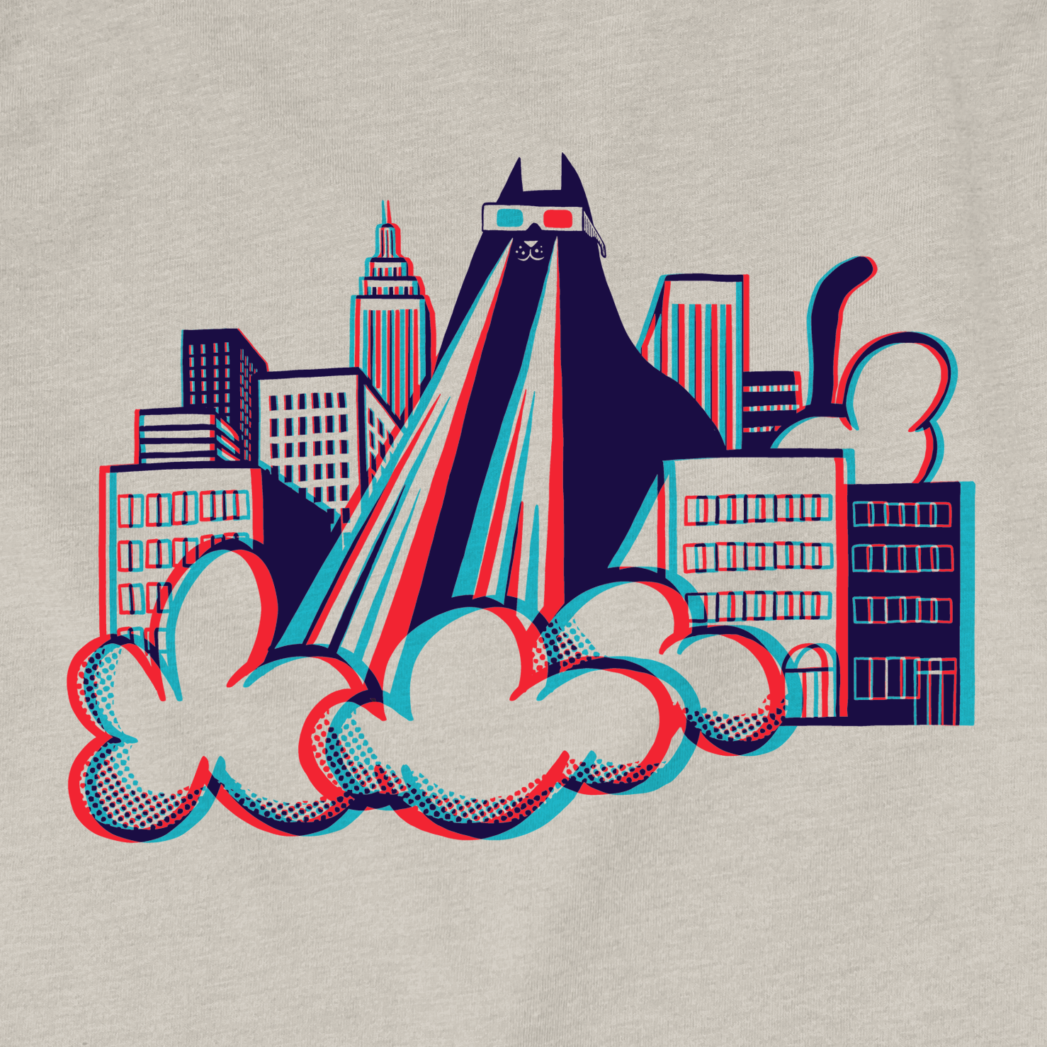 3D Laser Cat (Kids Tee)