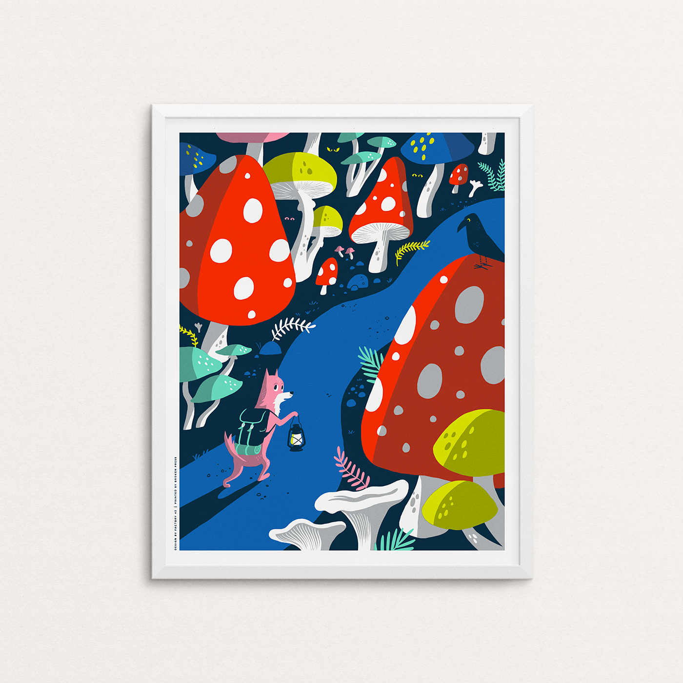 Mushroom Forest Art Print