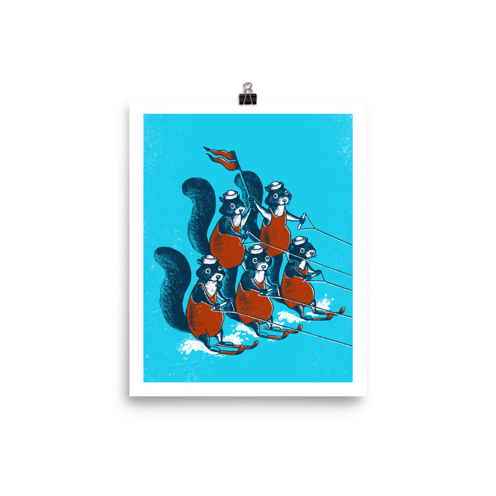 WATER SKIING SQUIRRELS PRINT