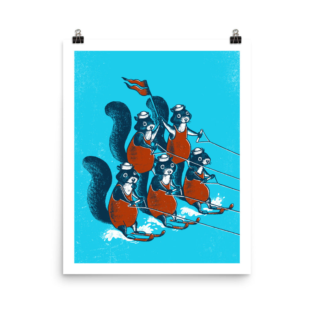 WATER SKIING SQUIRRELS PRINT