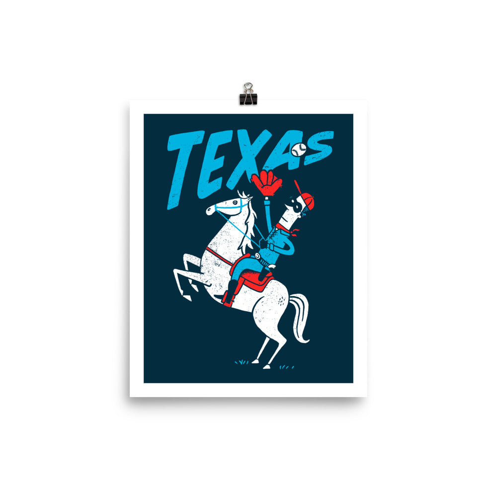 TEXAS BASEBALL PRINT