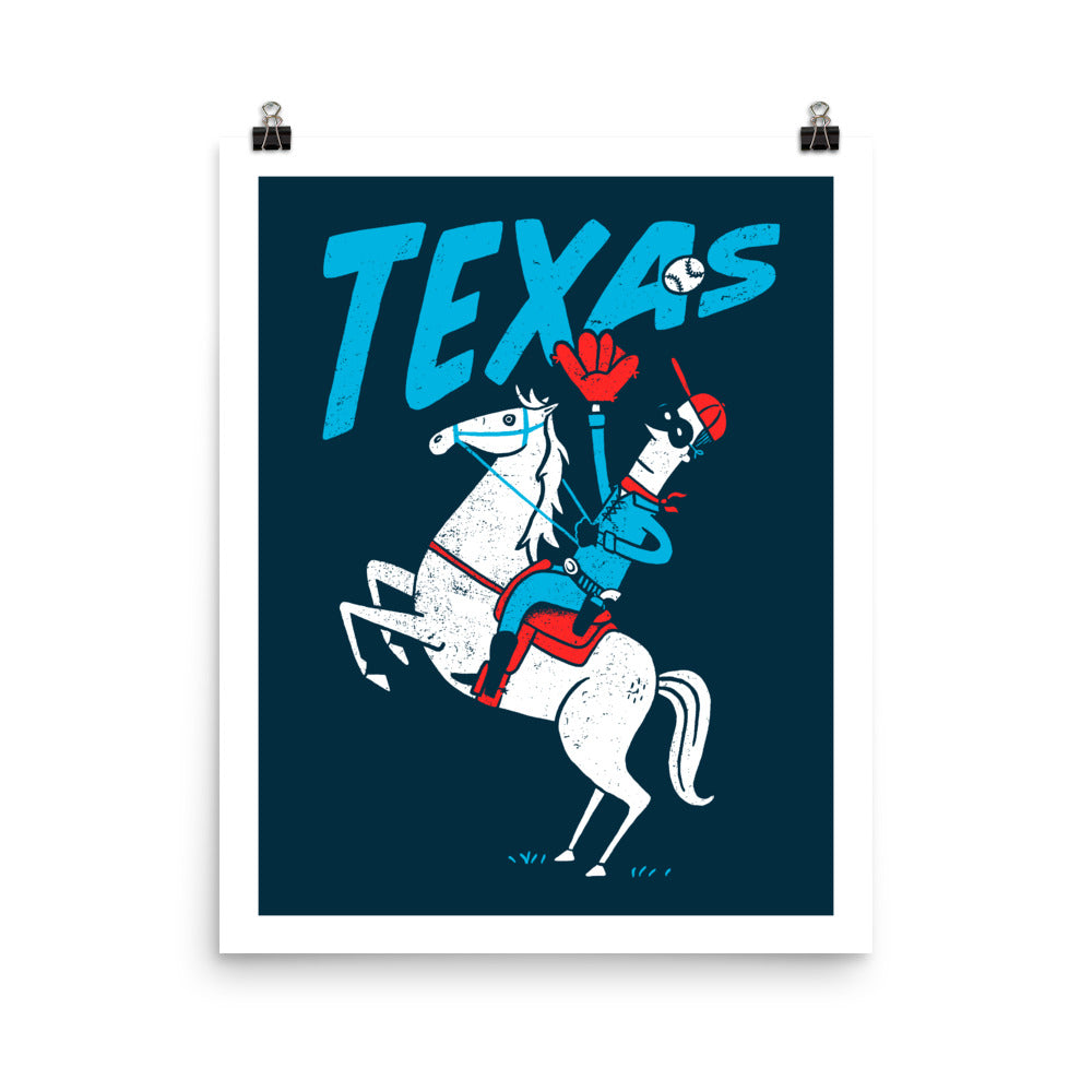 TEXAS BASEBALL PRINT