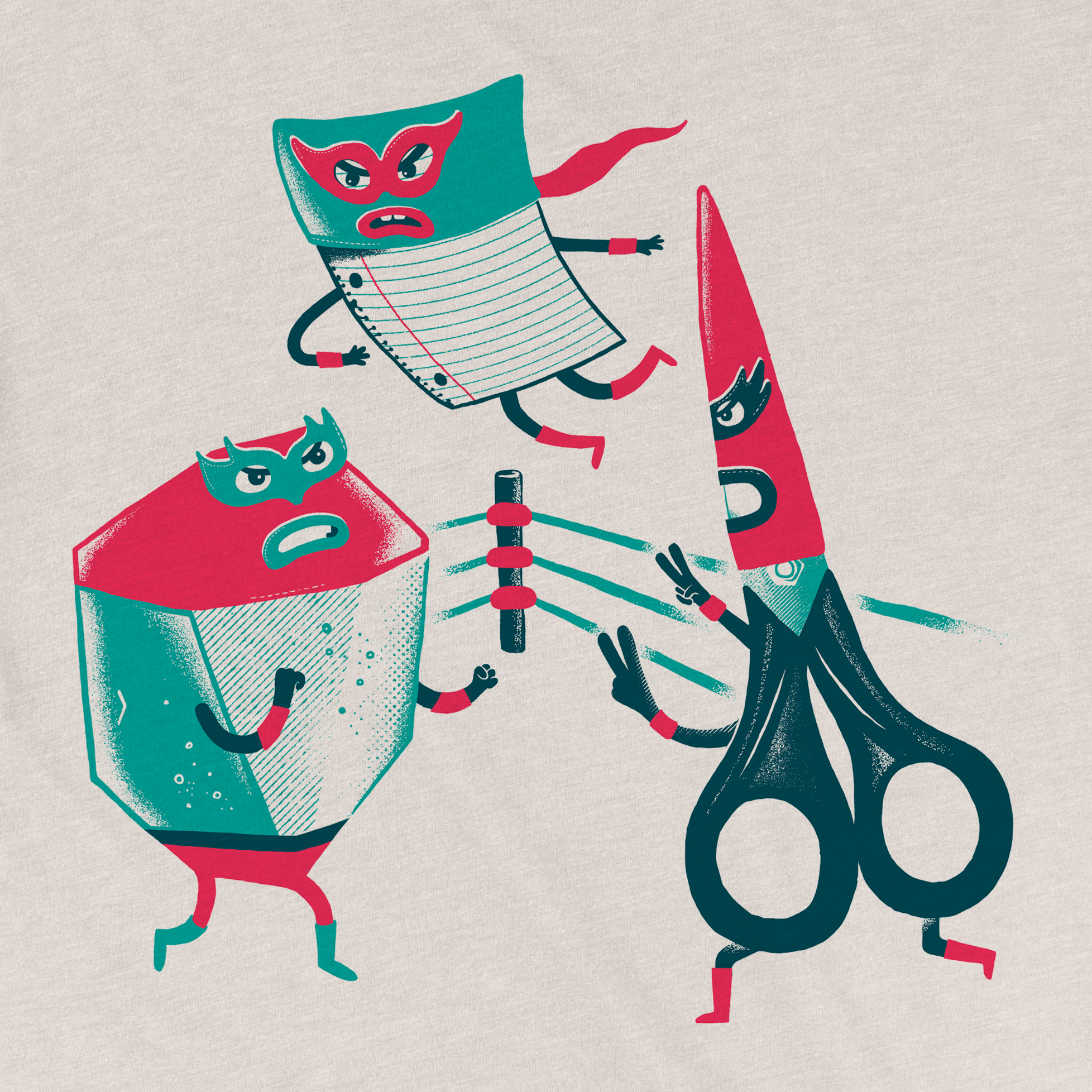 Rock, Paper, Scissors tee