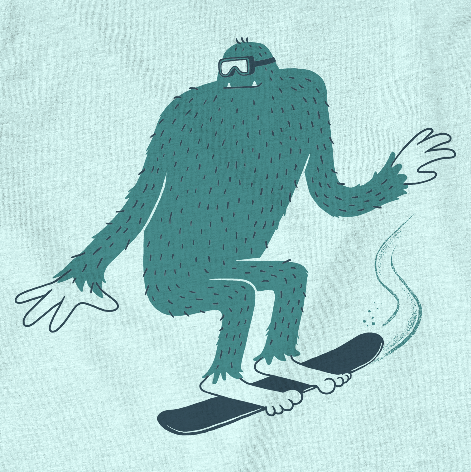 Boarding Sasquatch (kids tee)