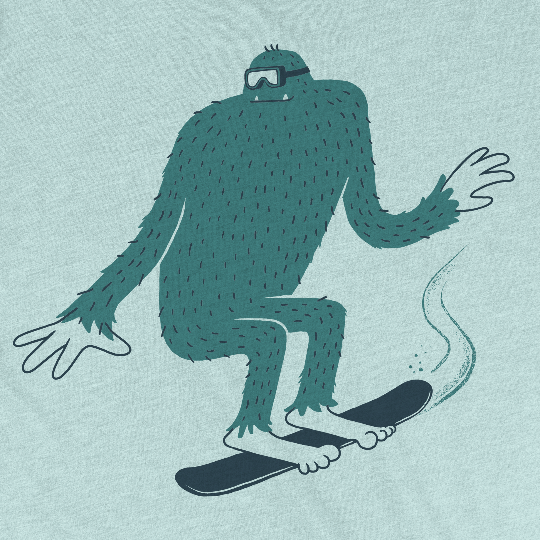 Boarding Sasquatch tee