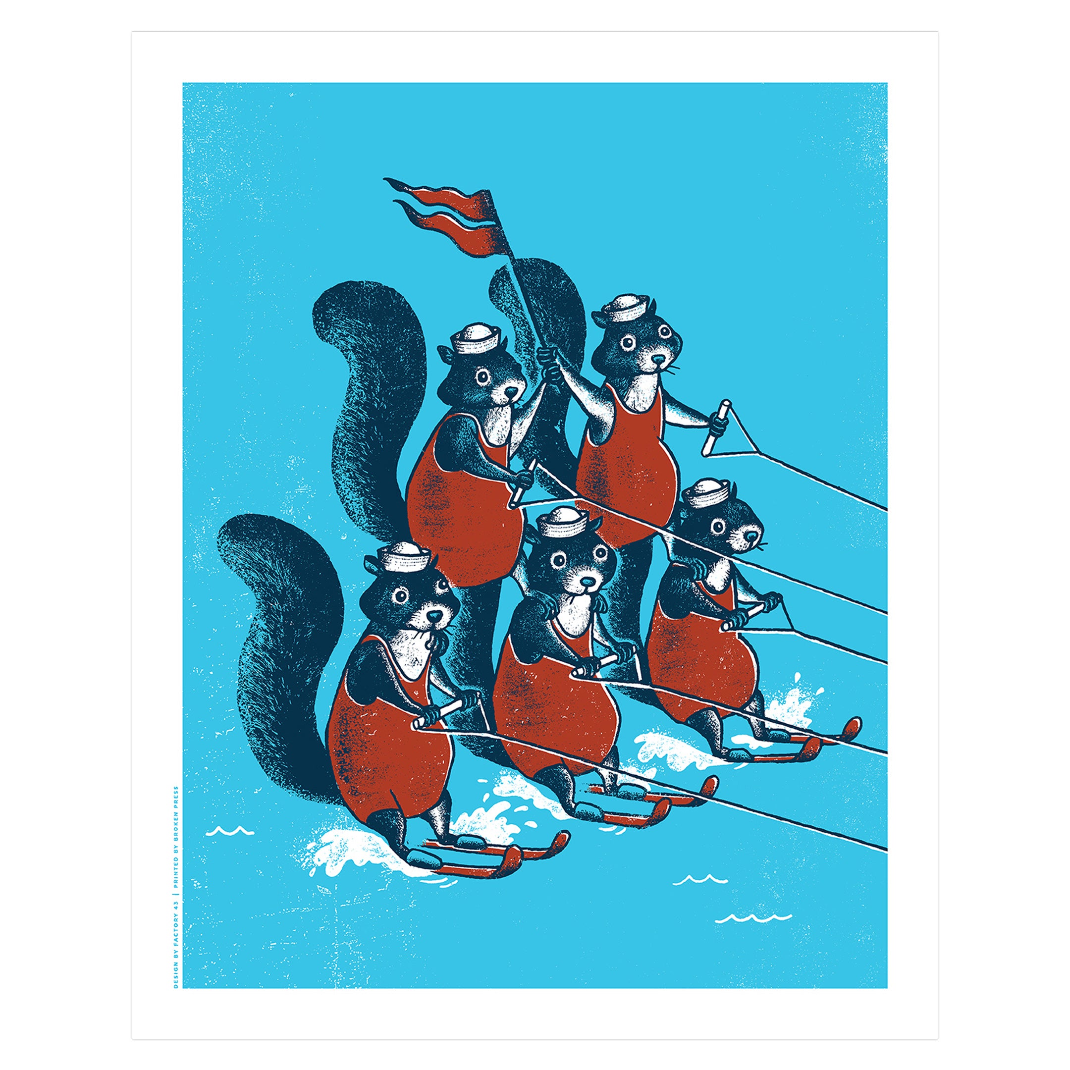 Water Skiing Squirrels Poster