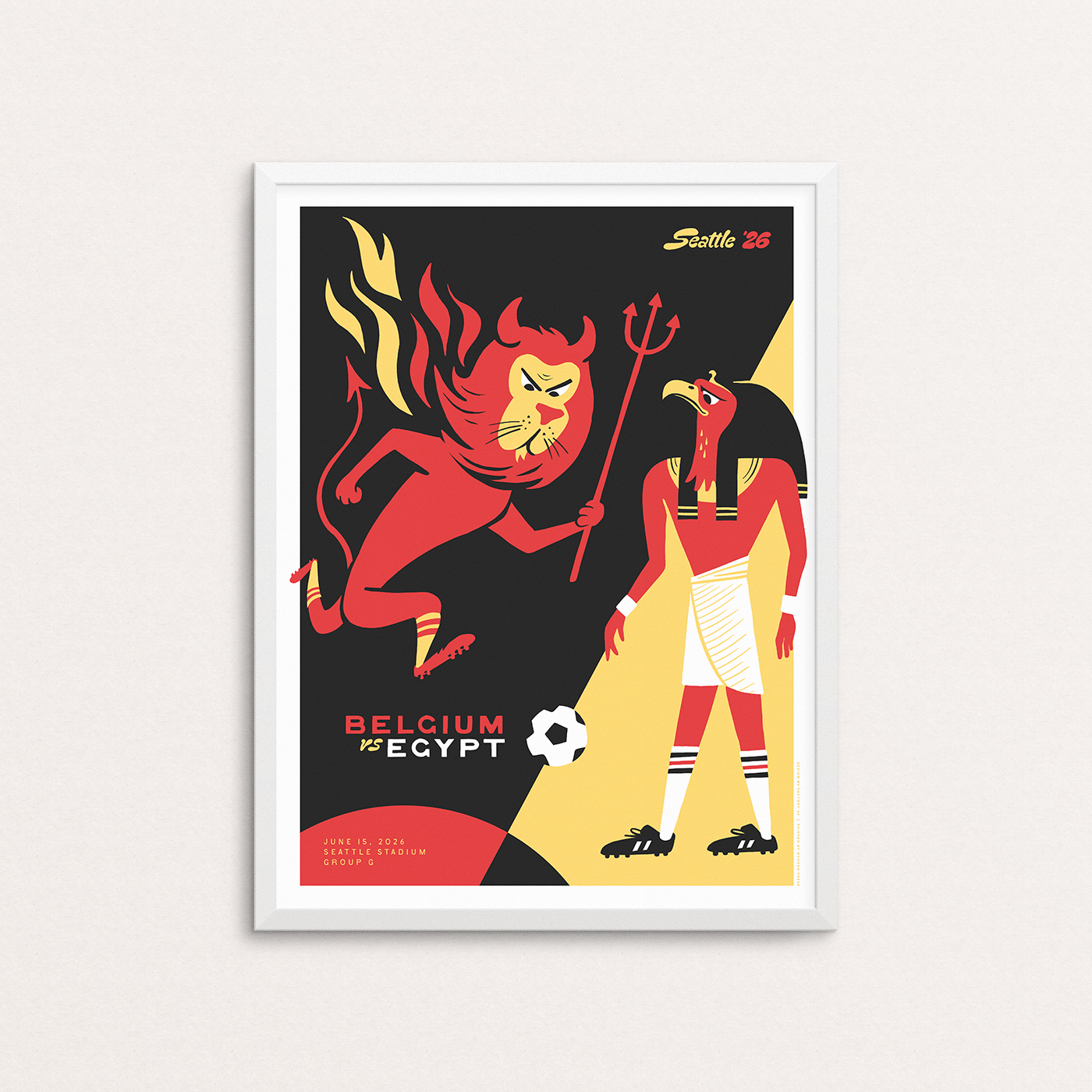 Belgium vs Egypt Match Poster