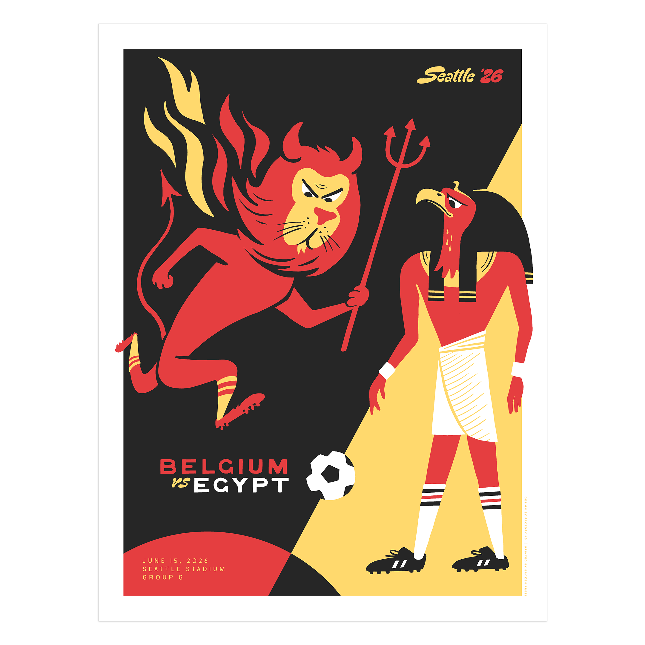 Belgium vs Egypt Match Poster