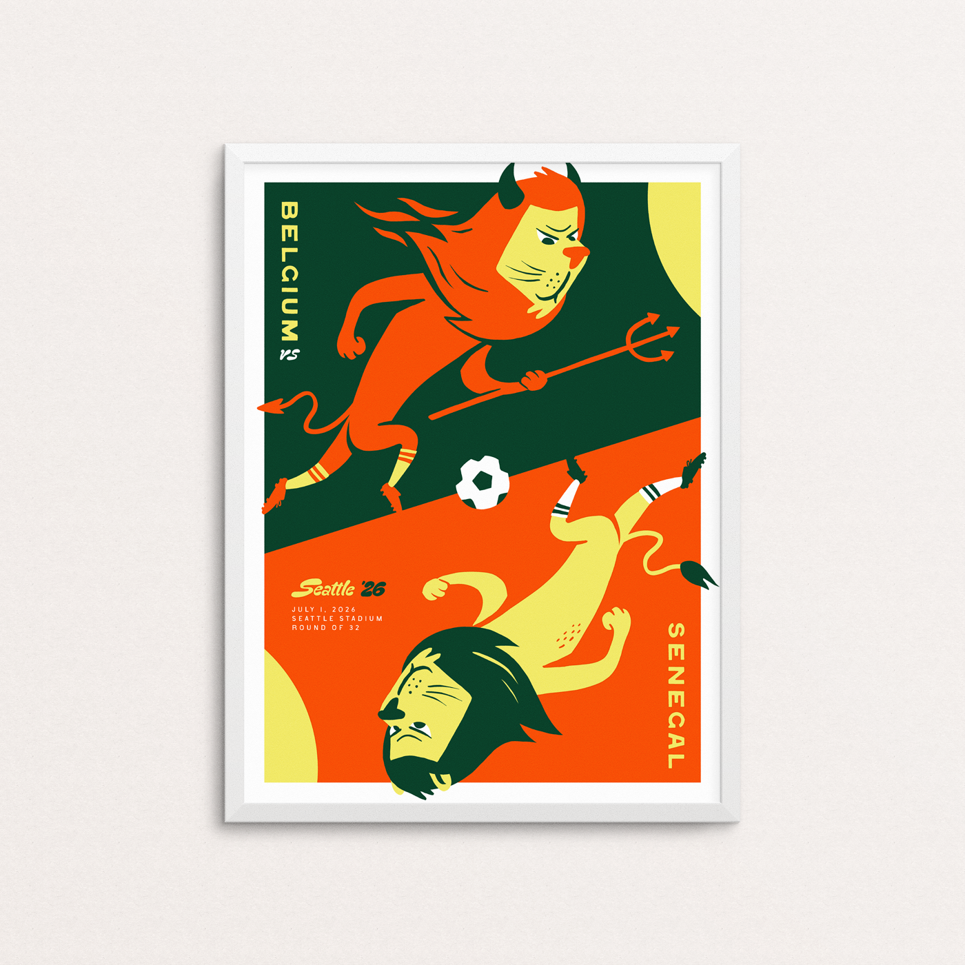 Belgium vs Senegal Match Poster