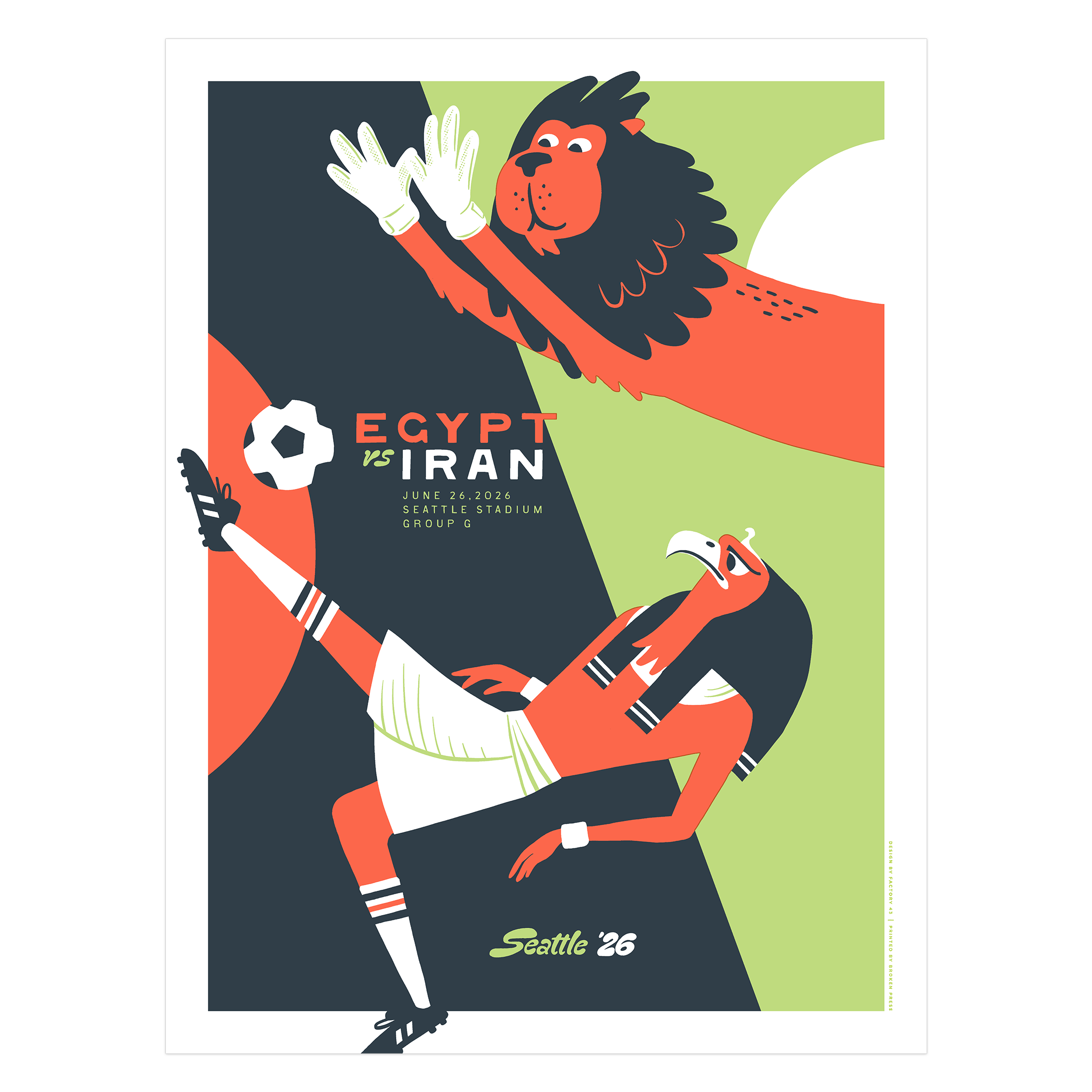 Iran vs Egypt Match Poster