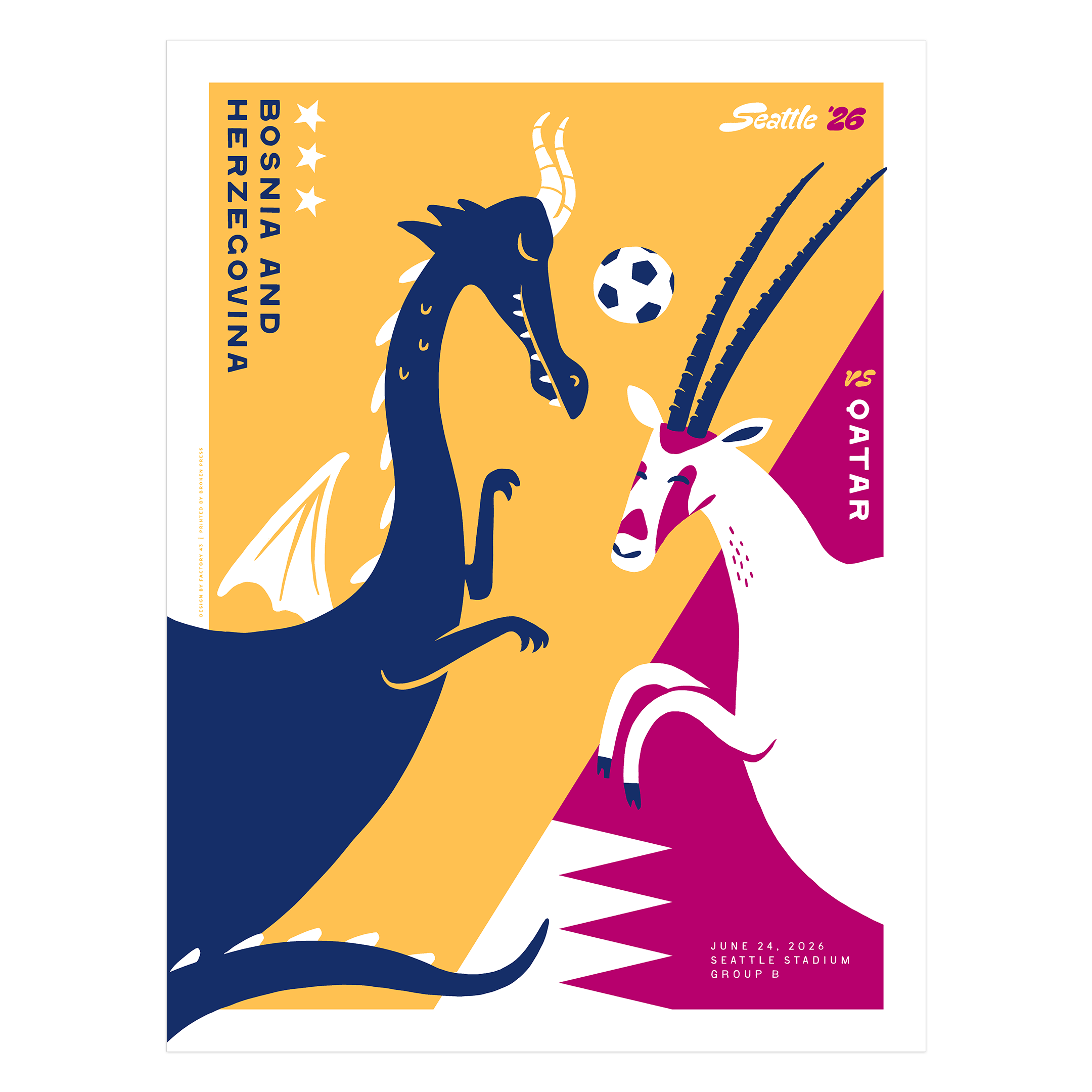 Bosnia and Herzegovina vs Qatar Match Poster