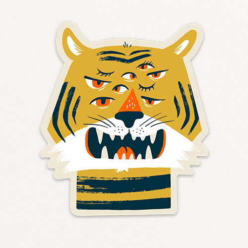 Eyes of the Tiger Sticker