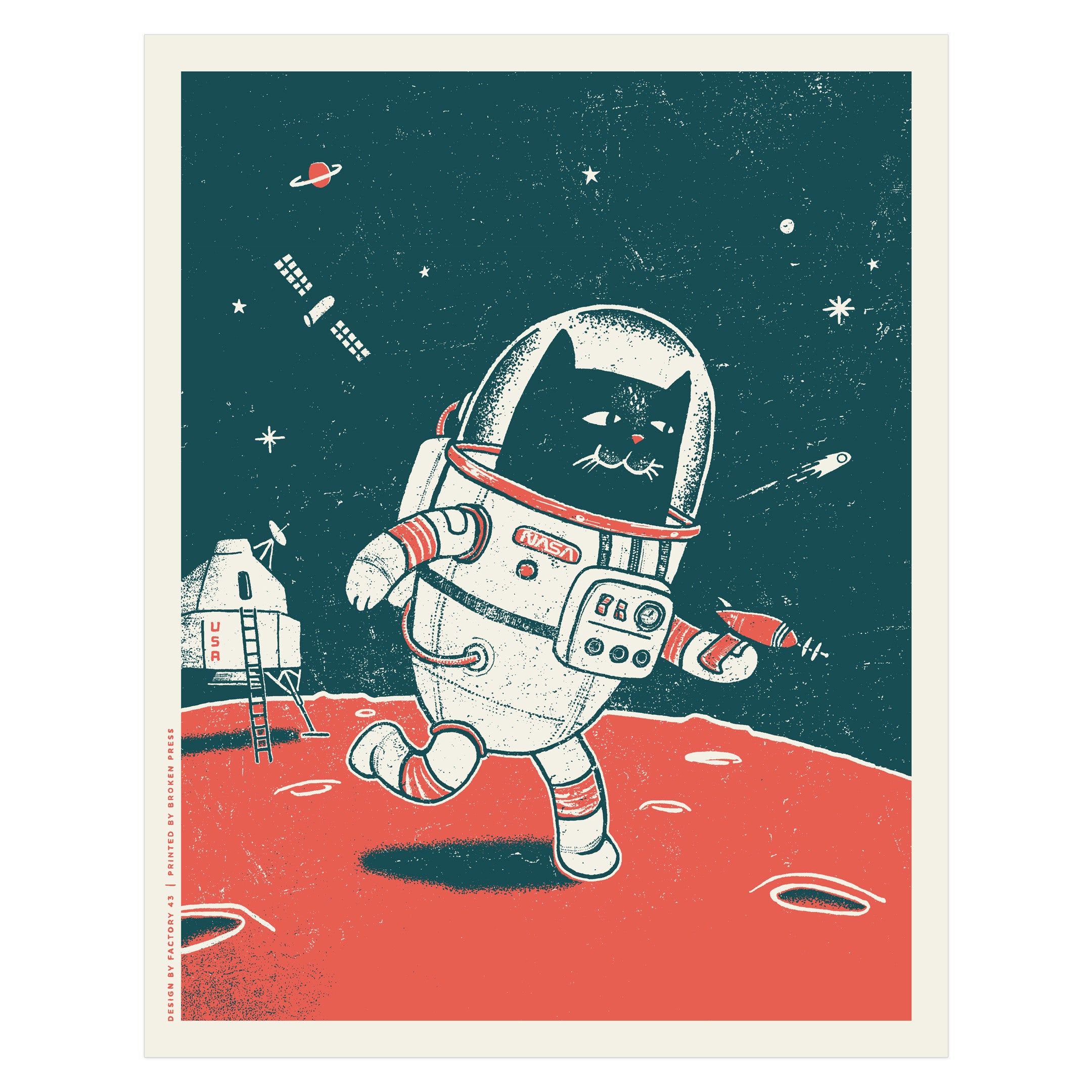 Space Cat Art Print