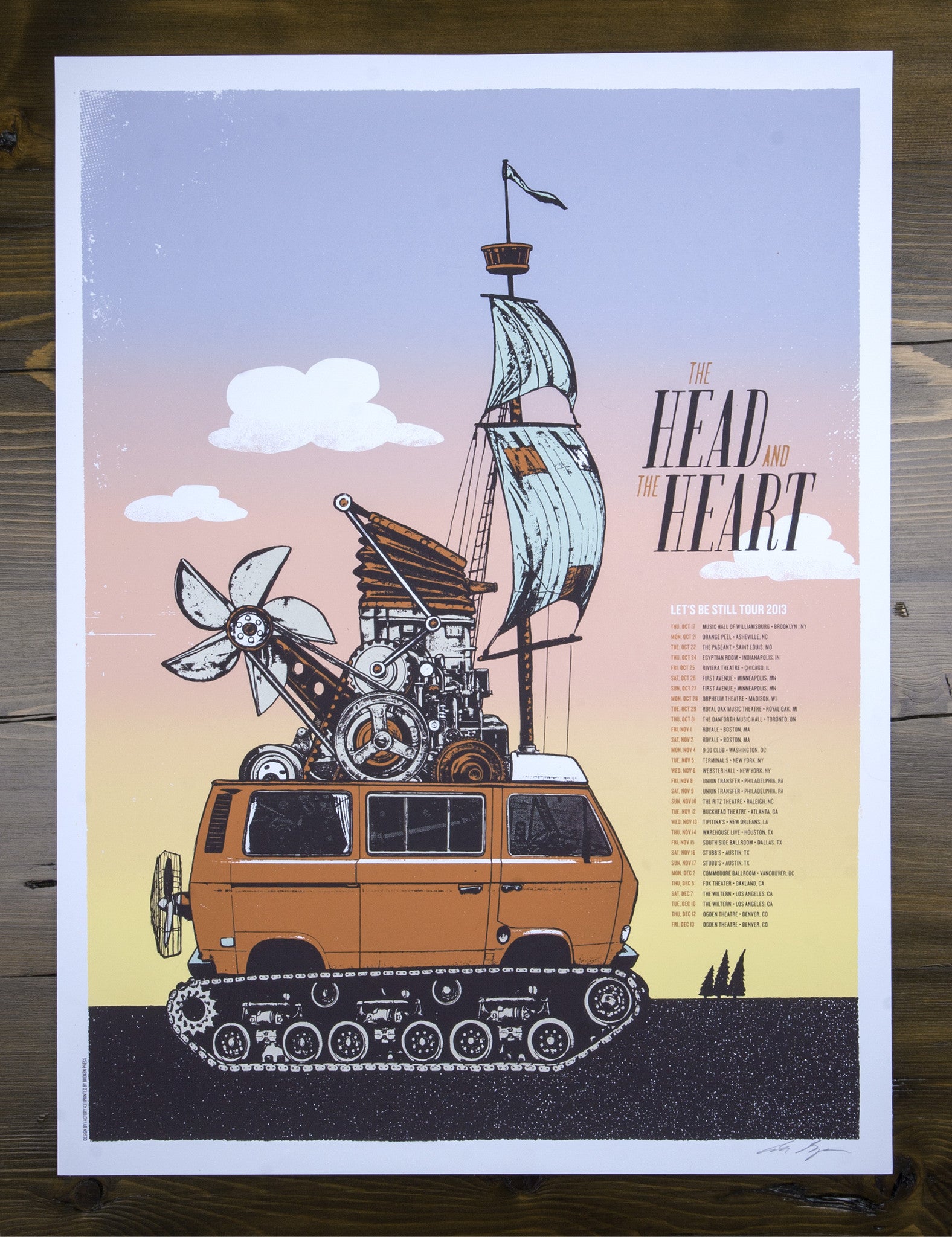 The Head and the Heart - Let's Be Still - Tour Poster